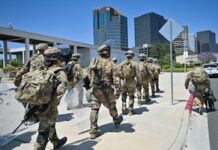 armed federal troops at election polls?