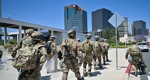 armed federal troops at election polls?