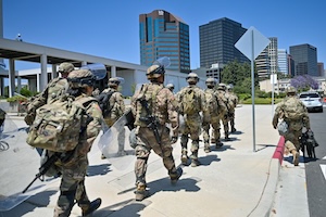 armed federal troops at election polls?